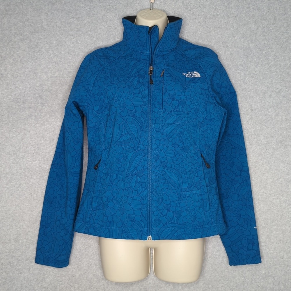 Early 2000s North Face Jacket Turquoise Floral TNF APEX Bionic AOP Womens S Gore